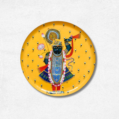 Sacred Shreenath ji & Kamdhenu | Premium Steel Wall Plate