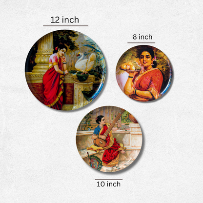 Women by Raja Ravi Varma  | Premium Steel Wall Plates