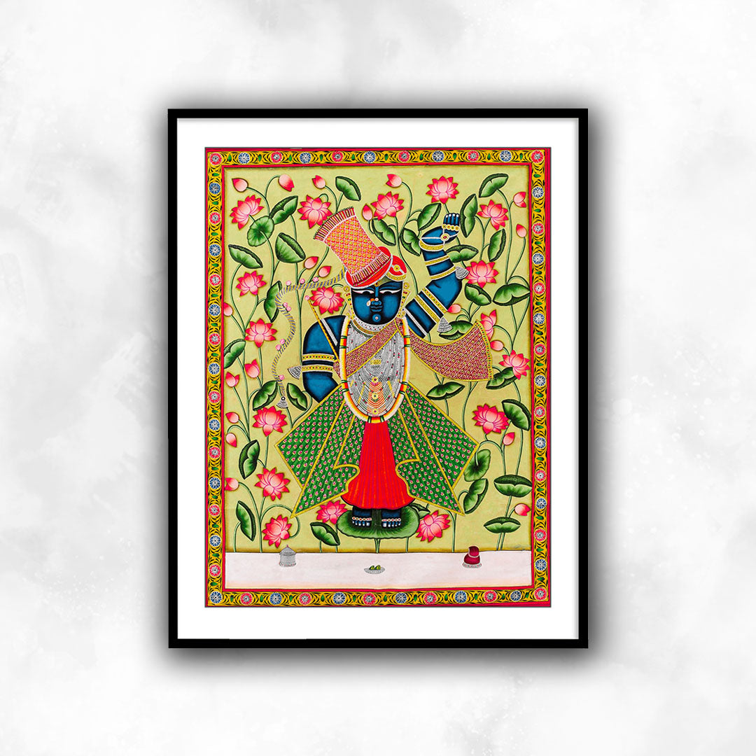 Divine Lord Shrinathji | Talai Pichwai Indian Art Painting