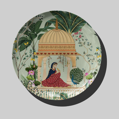 Mughal Inspired (Set of 9) Indian Wall Decor Plates I