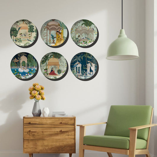 Palace Paradise Mughal Wall Plates for Home Decor