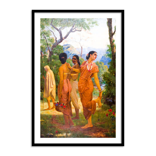 Shakuntala by Raja Ravi Varma Wall Art Print for Home Decor