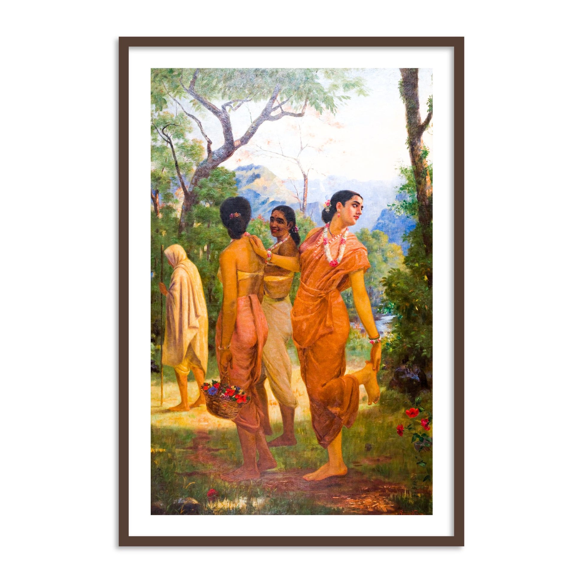 Shakuntala by Raja Ravi Varma Wall Art Print for Home Decor