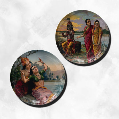 Radha and Krishna Wall Decor Plate by The Atrang