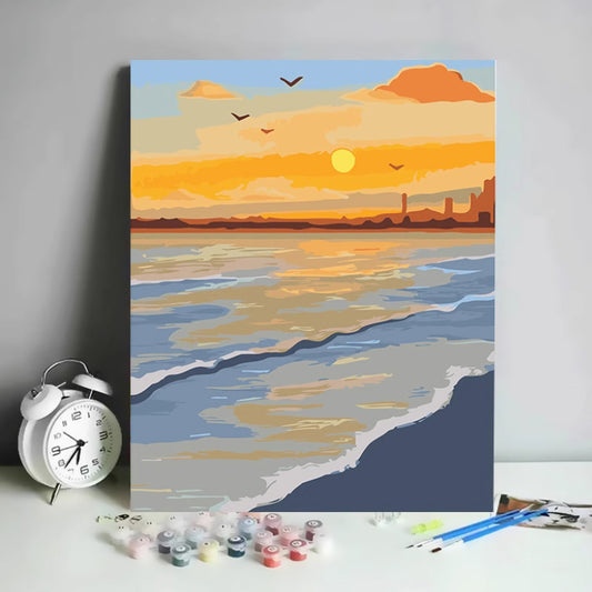 Sundown By The Bay Paint by Numbers Kit