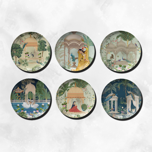 Palace Paradise Mughal Wall Plates for Home Decor