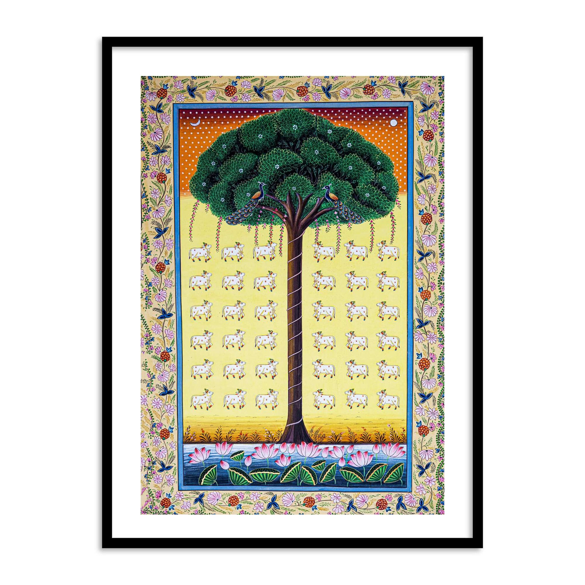 Buy Online Pichwai Tree of Life Pichwai Painting | Phad Indian Art for Wall Decor