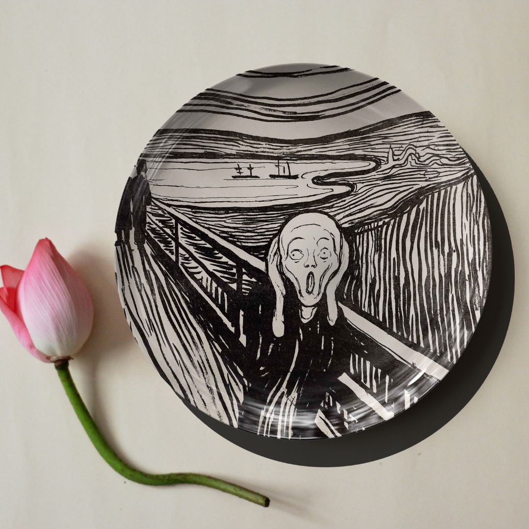 The Scream by Edvard Munch Ceramic Wall Plate for Home Decor