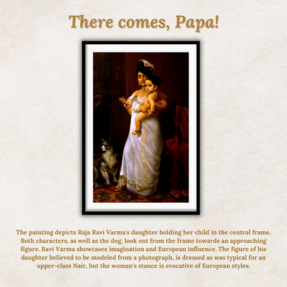 There comes Papa by Raja Ravi Varma Wall Art for Home Decor