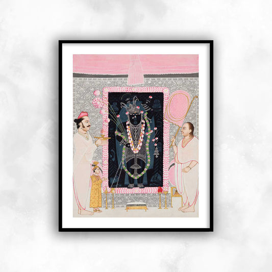 Shri Nathji in Celebration of the Spring Festival Framed Wall Art Decor