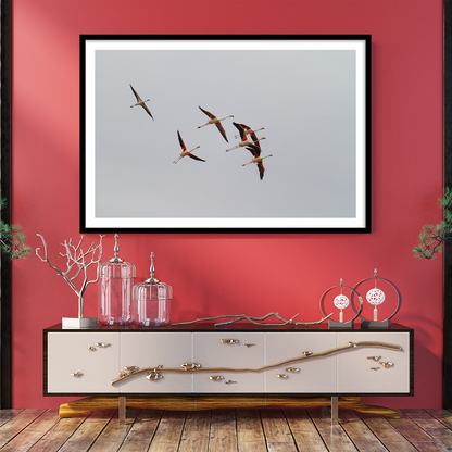 Birds fly in Clouds Vastu Painting for Wall Decor