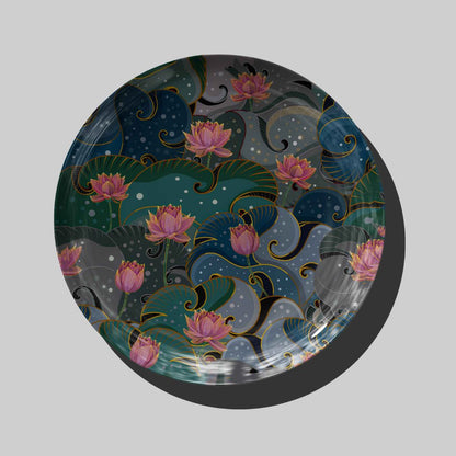 Beautiful Pichwai Lotus Talai Wall Decor Plate for Home Decor