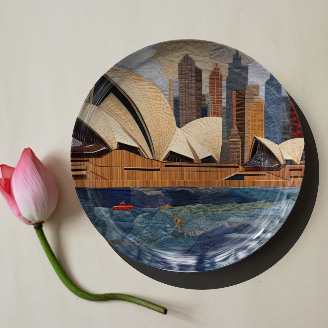 Sydney Opera House Ceramic Travel Wall Plate for Home Decor