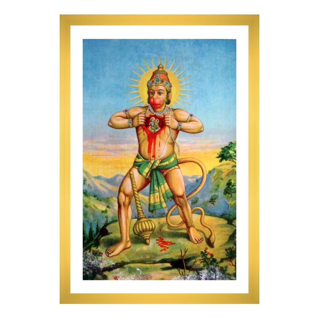 Hanuman Hriday Vidaaran by Raja Ravi Varma Wall Art