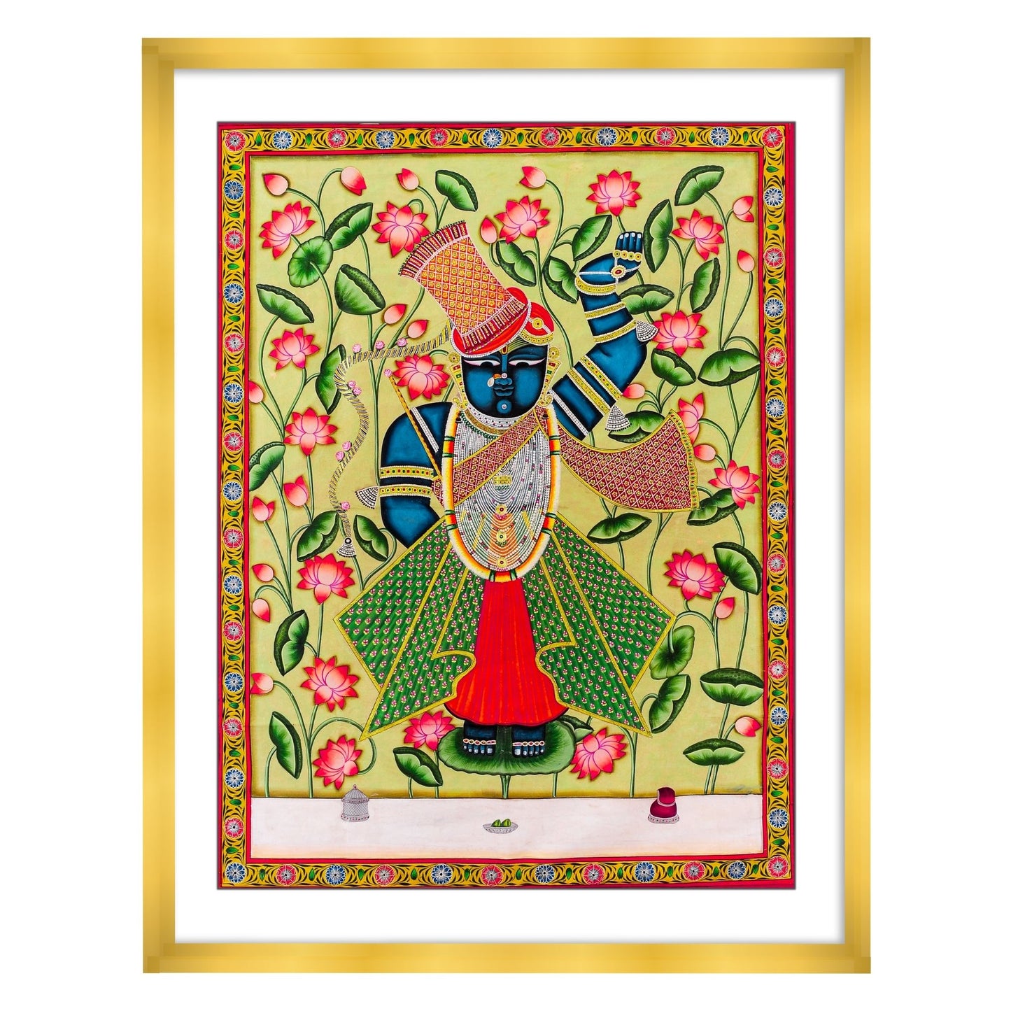 Divine Lord Shrinathji | Talai Pichwai Indian Art Painting