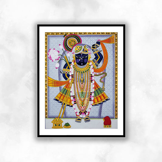 Lord Shrinathji Nathdwara Wall Painting for Home Decor