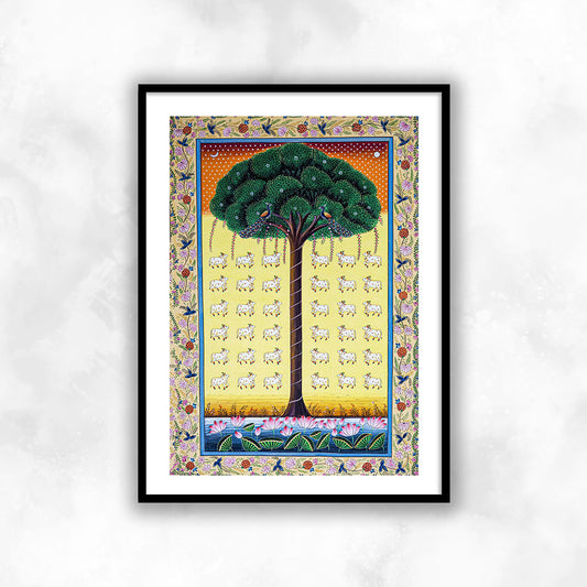 Tree of Life Pichwai Painting | Phad Indian Art for Wall Decor