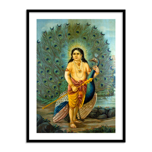 Balaskandha (The Youthful Skanda) by Raja Ravi Varma Wall Art