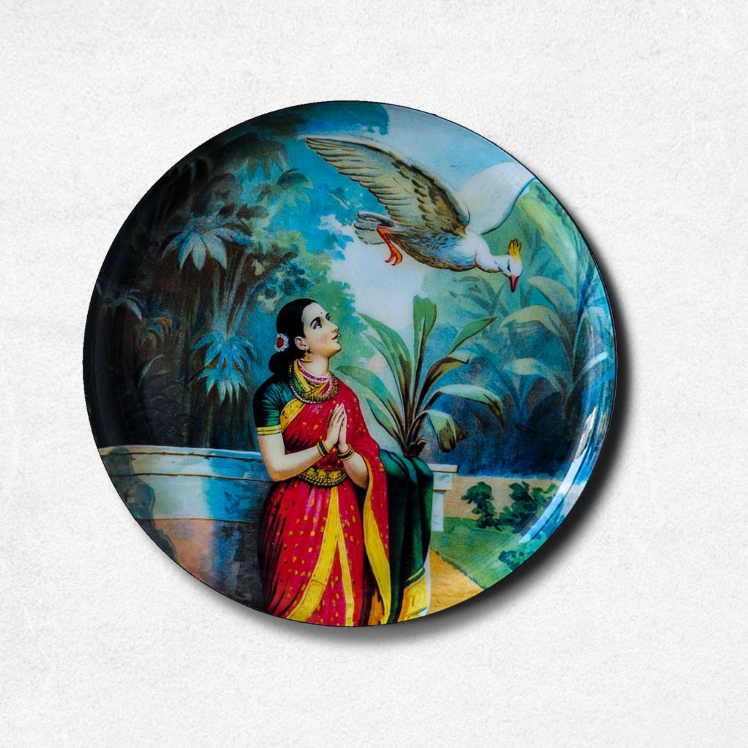 Mythology & Royalty – Raja Ravi Varma Premium Steel Wall Plates