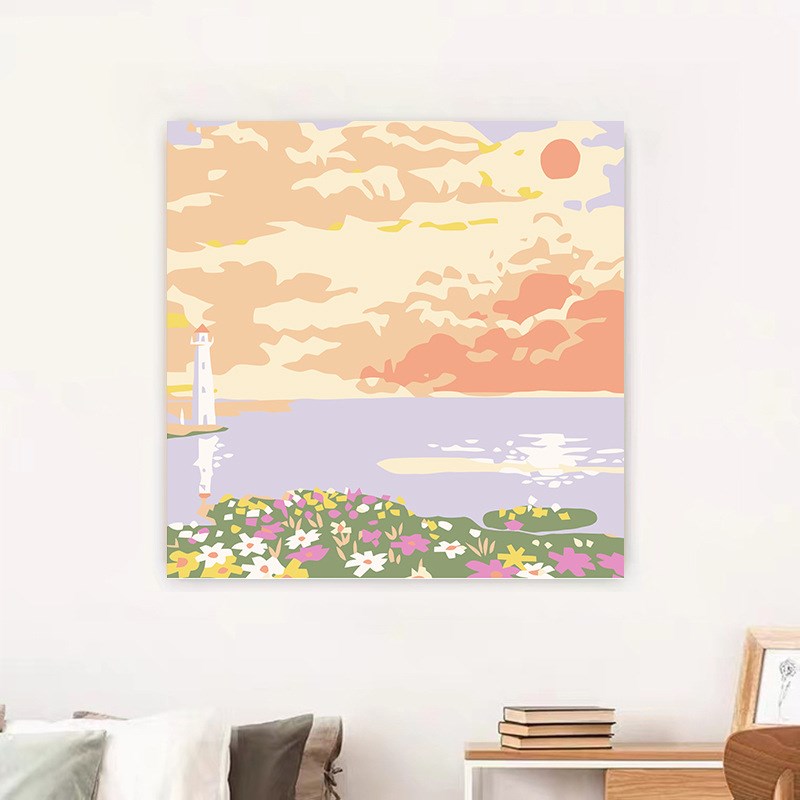 Pastel Sunset – Paint by Numbers Pocket