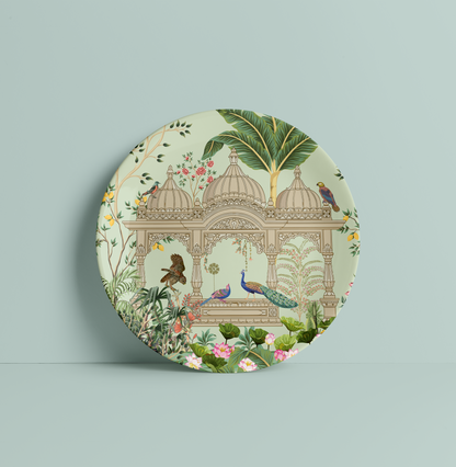 Beautiful Mughal Inspired Pichwai Decor Wall Plate for Home Decor