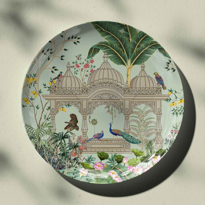 Beautiful Mughal Inspired Pichwai Decor Wall Plate for Home Decor