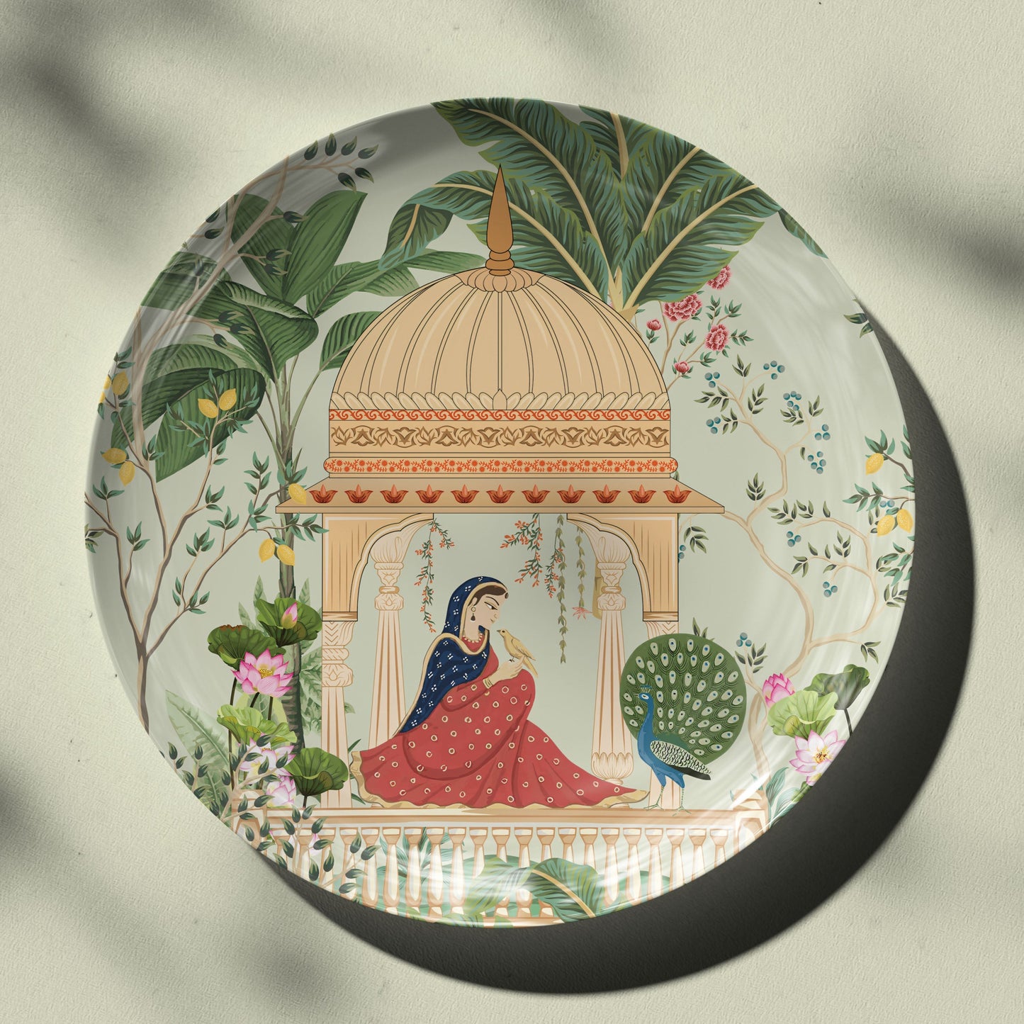 The Mughal Queen Wall Decor plate for Indian Home