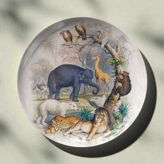 Jungle Safari Ceramic Plate for Home Decor