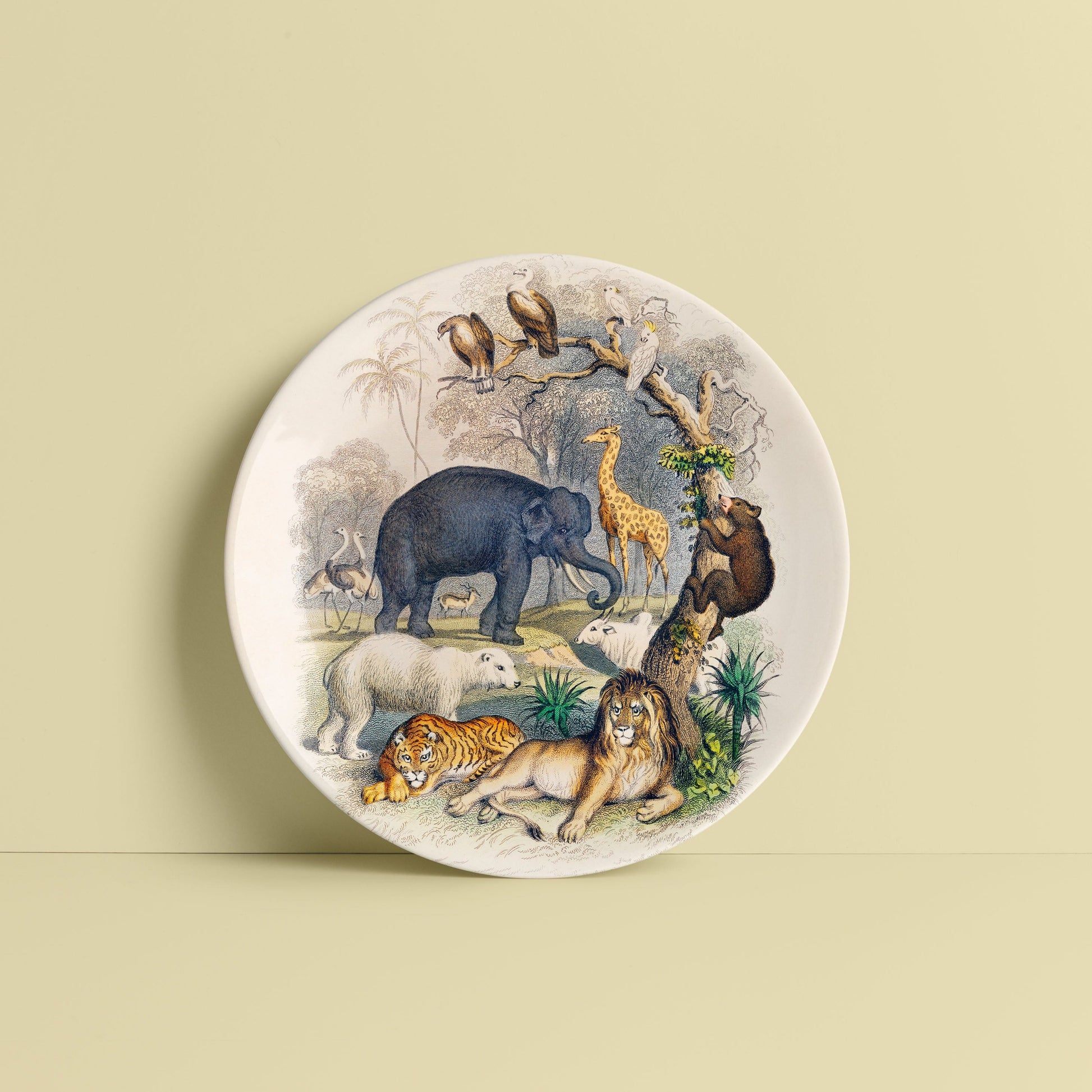 Jungle Safari Ceramic Wall Plate for Home Decor