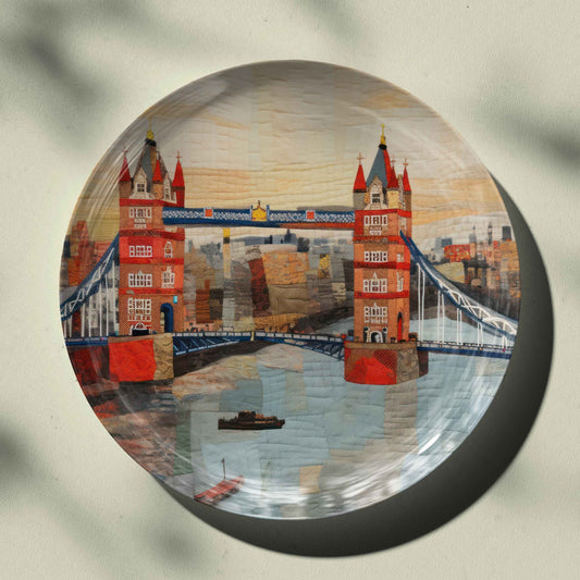 London Bridge Ceramic Travel Wall Plate for Home Decor