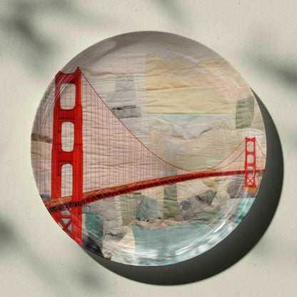 Golden Gate Bridge (USA) Ceramic Travel Wall Plate for Home Decor