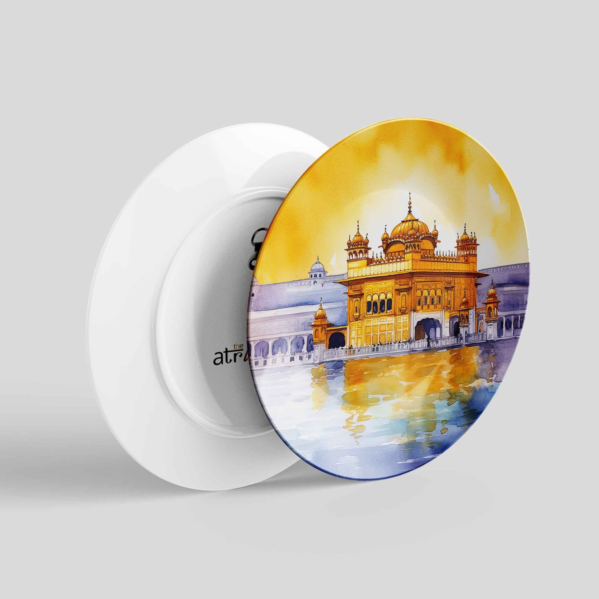 Golden Temple Amritsar Ceramic Travel Wall Plate for Home Decor, Temple Art, Decorative Plate