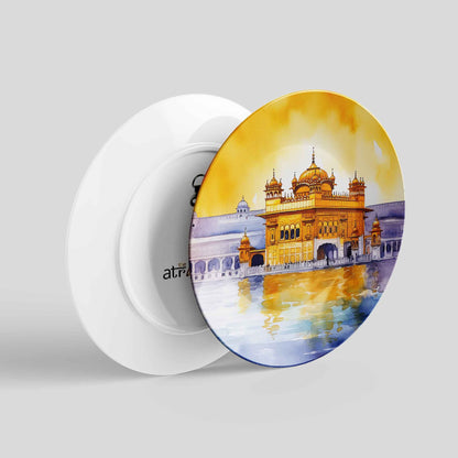 Golden Temple Amritsar Ceramic Travel Wall Plate for Home Decor, Temple Art, Decorative Plate