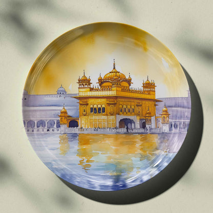 Golden Temple Amritsar Ceramic Travel Wall Plate for Home Decor