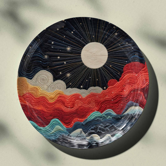 Whispering Waves Ceramic Travel Wall Plate for Home Decor