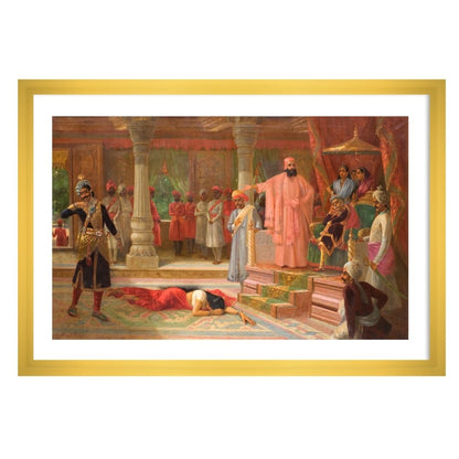 Humiliation of Draupadi by Raja Ravi Varma Wall Home Decor Painting