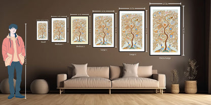 Tree of life indian painting | Traditional Pichwai Painting for Home Decor - The Atrang