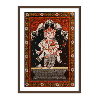 The Ganesha Art Pattachitra Painting | Pattachitra Framed Wall Art