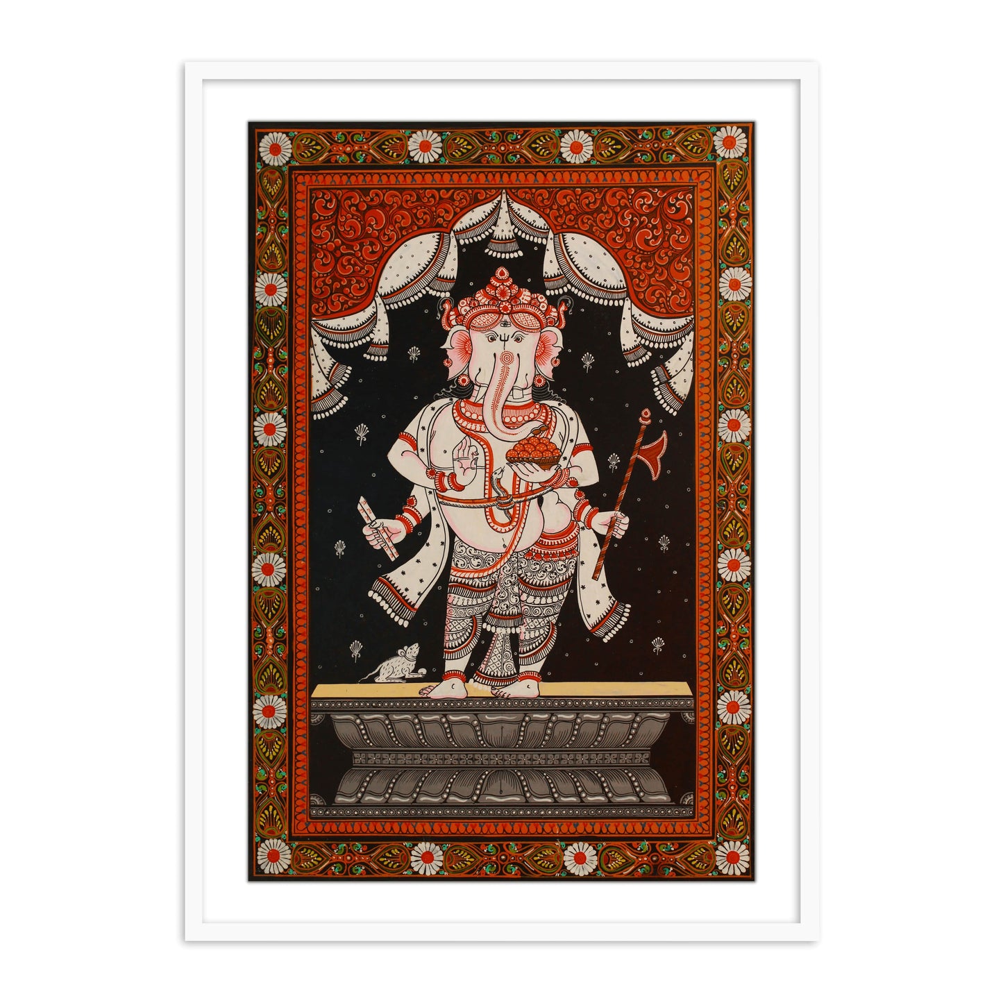 The Ganesha Art Pattachitra Painting | Pattachitra Framed Wall Art