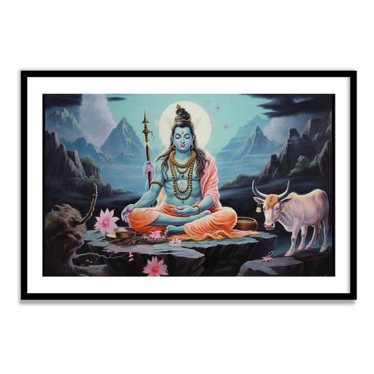 Shiv Shankar Vastu Painting for Home Wall Decor