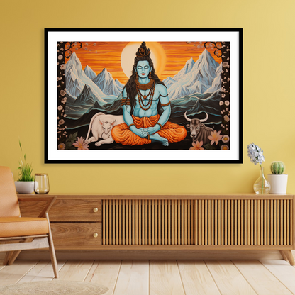 Lord Shivji Spiritual Vastu Painting for Home Wall Decor