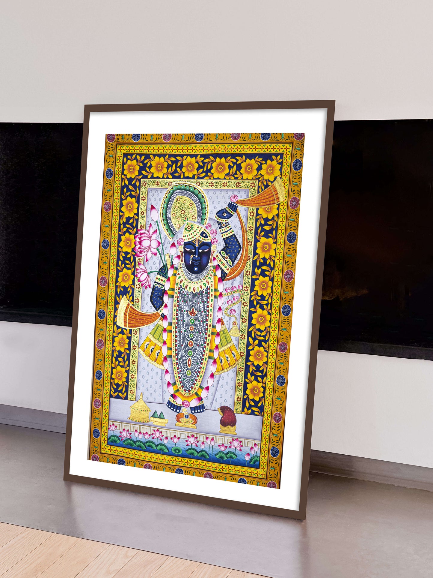 Buy Shrinathji Shree krishna Pichwai Painting | Shreenathji Indian Art for Wall Decor Online India