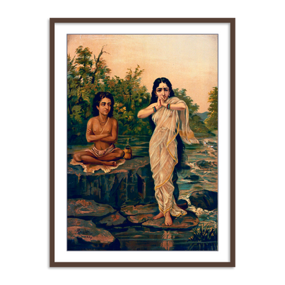 Shukra and Rambha by Raja Ravi Varma Wall Art for Home Decor