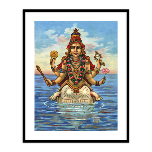 Kurma Avatar by Raja Ravi Varma for Home Wall Art Painting