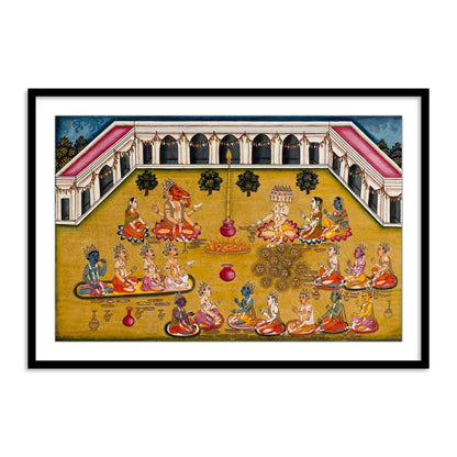 Lord Ganesh and Skanda Framed Wall Art