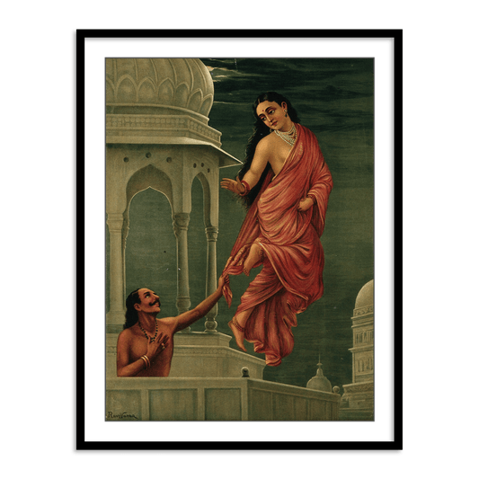 Story of Pururavas Urvashi by Raja Ravi Varma Wall Art for Decor