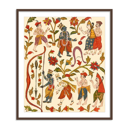 Krishna and the Bow, folio 24 from the ‘Tula Ram’ Bhagavata Purana Wall Art Painting