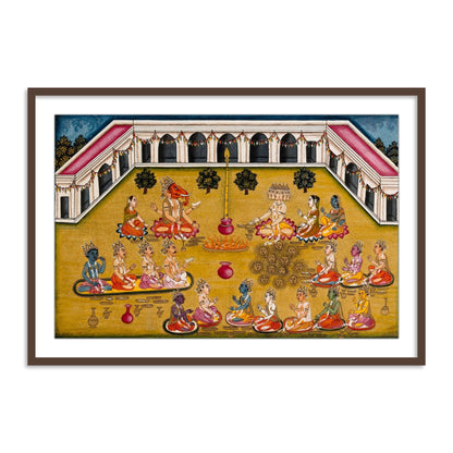 Lord Ganesh and Skanda Framed Wall Art