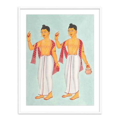 Gaur and Nitai Kailghat Framed Wall Art