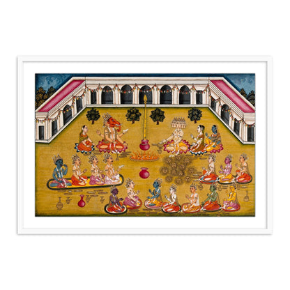 Lord Ganesh and Skanda Framed Wall Art